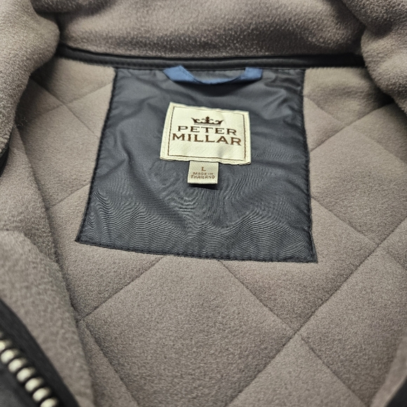 NWOT Peter Millar Men's Large Gray Suffolk Quilted Dual Zipper Jacket MF14Z12 - Picture 3 of 11